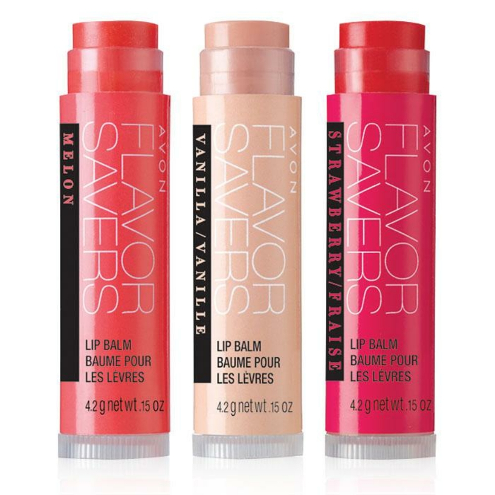 💋VARIETY 3pk LipBalm AVON🍉🍓🍦